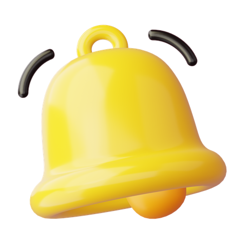 Bell Notification One Rotate  3D Icon