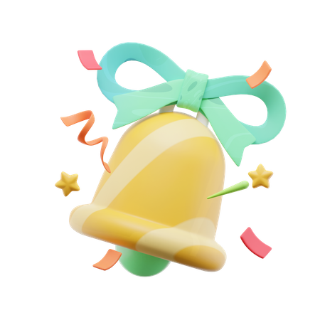 Bell Ring Decoration 3D Icon