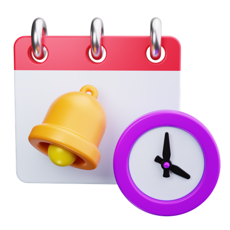 Bell With Countdown  3D Icon