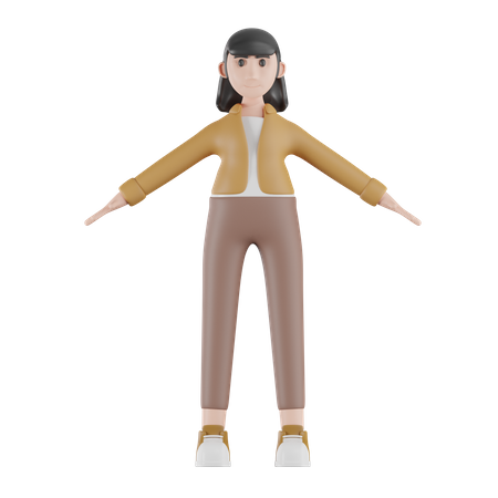 Belle femme  3D Illustration