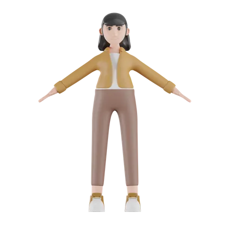 Belle femme  3D Illustration