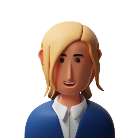 Avatar de belle femme d'affaires  3D Icon