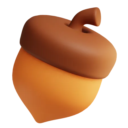 Nuez de bellota  3D Icon