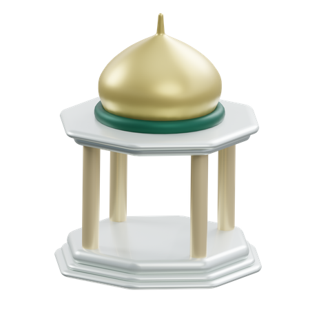 Gazebo à dôme islamique  3D Icon