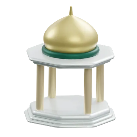 Gazebo à dôme islamique  3D Icon