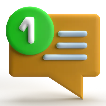 Benachrichtigung  3D Icon