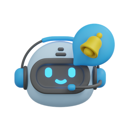 Benachrichtigungs-Chatbot  3D Icon