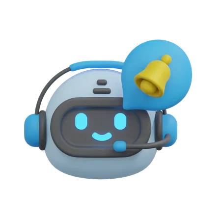 Benachrichtigungs-Chatbot  3D Icon