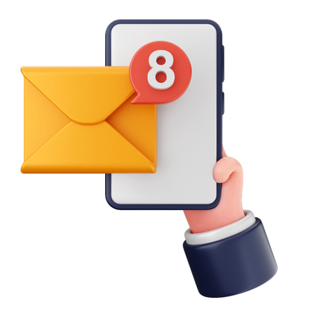 Benachrichtigungs-E-Mail-Nachricht  3D Icon