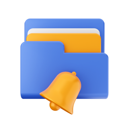 Benachrichtigungsglockenordner  3D Icon