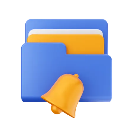 Benachrichtigungsglockenordner  3D Icon