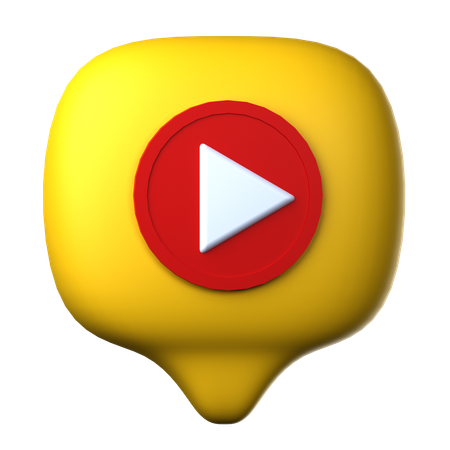 Benachrichtigungsvideo  3D Icon