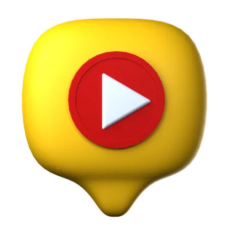 Benachrichtigungsvideo  3D Icon