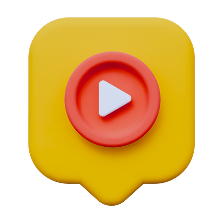 Benachrichtigungsvideo  3D Icon