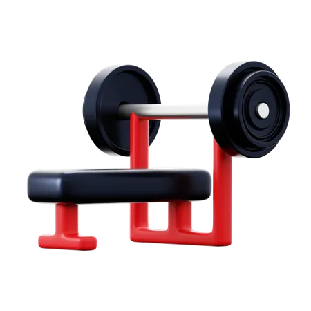 Bench Press Chest Exercise Body Building Fitness Gym Equipment 3 D Icon Illustration Render Design 3D Icon