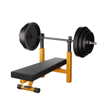 Bench Press  3D Illustration