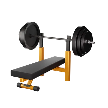 Bench Press  3D Illustration