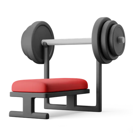 Weightlifting Bench Press Gym Equipment 3 D Icon Illustration 3D Icon