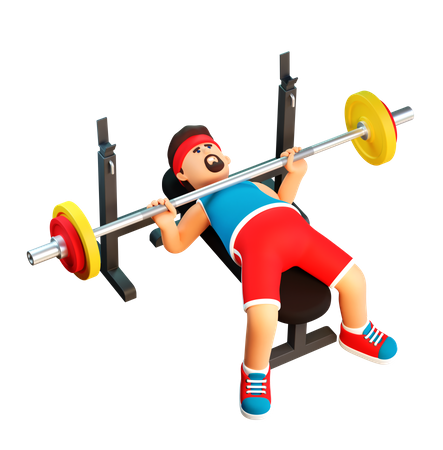 Bench Press Exercise  3D Icon