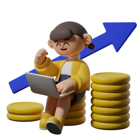 Bénéfice de l'entreprise  3D Icon