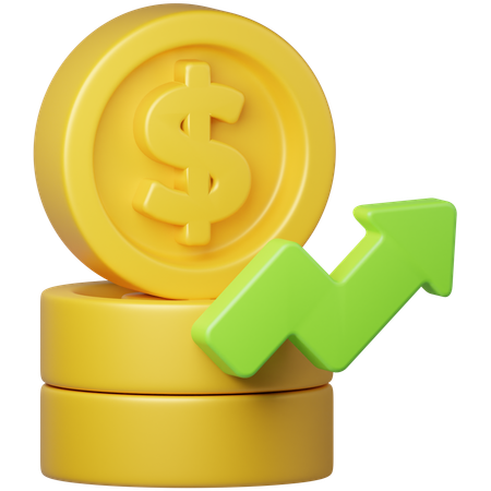 Bénéfice financier  3D Icon