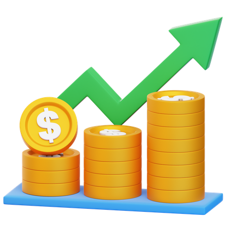 Bénéfice financier  3D Icon