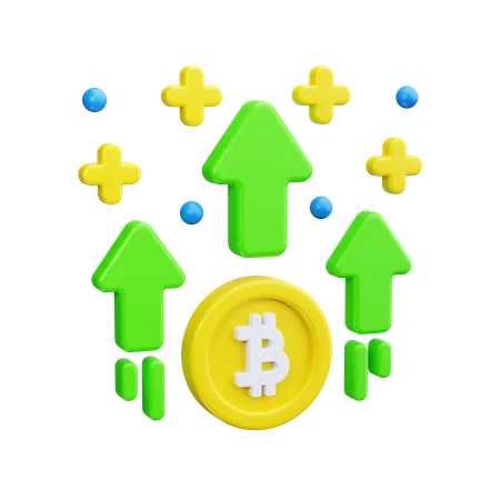 Beneficio bitcoin  3D Icon