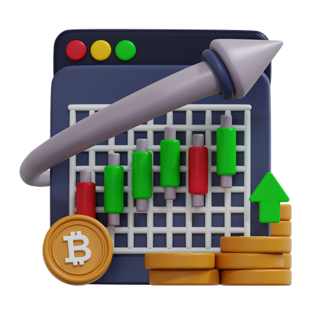 Beneficio bitcoin  3D Icon