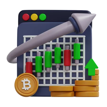 Beneficio bitcoin  3D Icon