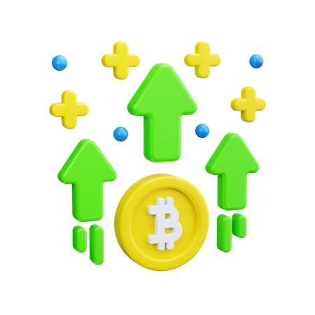 Beneficio bitcoin  3D Icon