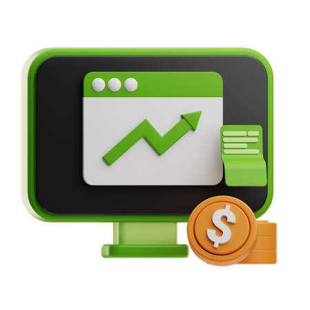 Beneficio empresarial  3D Icon