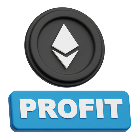 Ganancias Ethereum  3D Icon