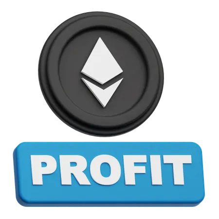 Ganancias Ethereum  3D Icon