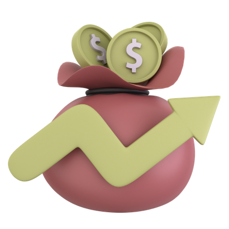 Beneficio financiero  3D Icon