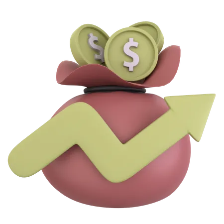 Beneficio financiero  3D Icon