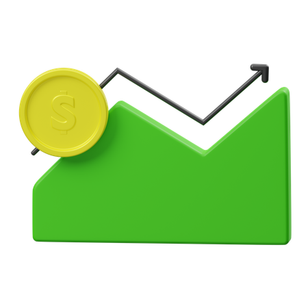 Beneficio financiero  3D Icon