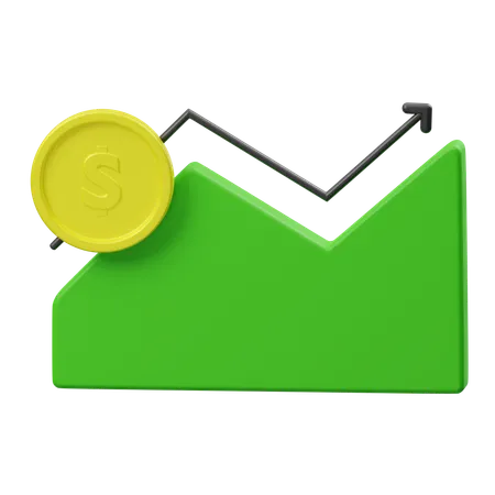 Beneficio financiero  3D Icon