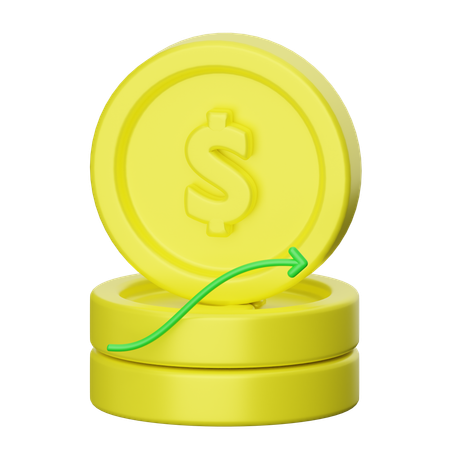 Beneficio financiero  3D Icon