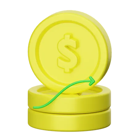 Beneficio financiero  3D Icon