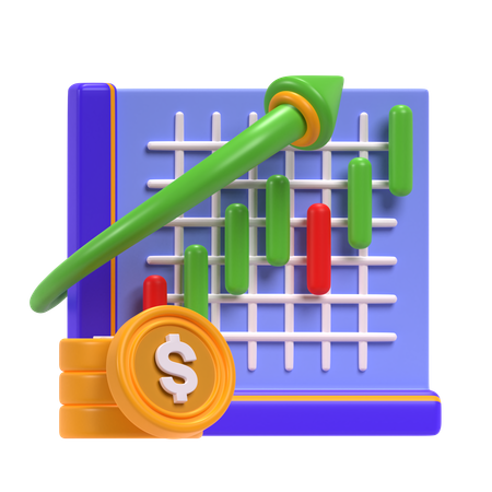 Beneficio financiero  3D Icon