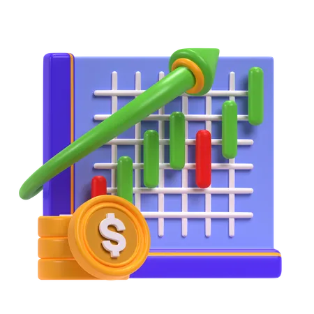 Beneficio financiero  3D Icon