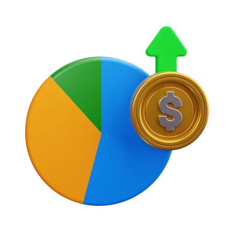 Beneficio financiero  3D Icon