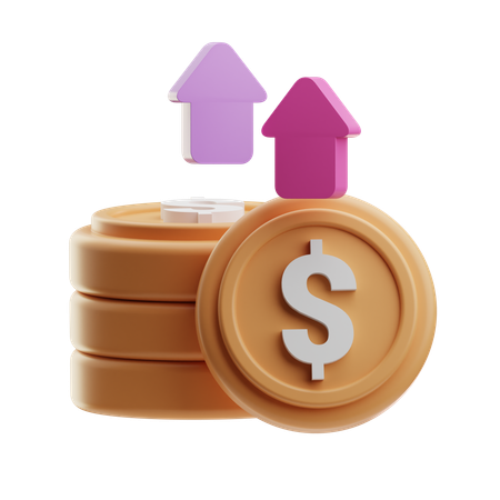 Beneficio financiero  3D Icon