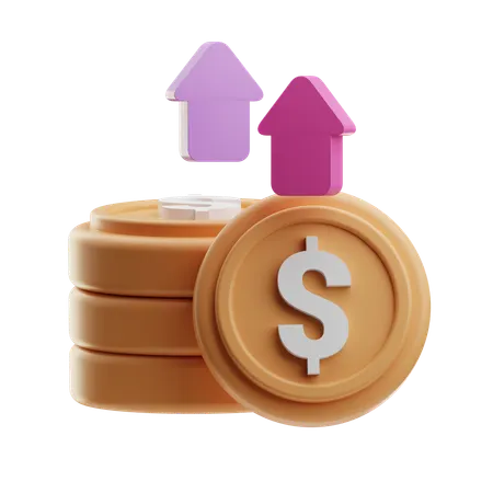Beneficio financiero  3D Icon