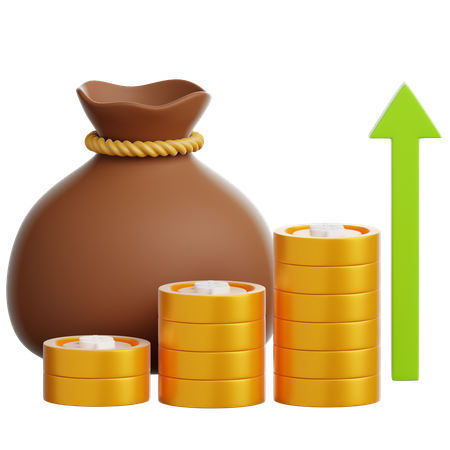 Beneficio financiero  3D Icon