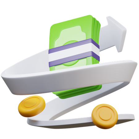 Beneficio financiero  3D Icon