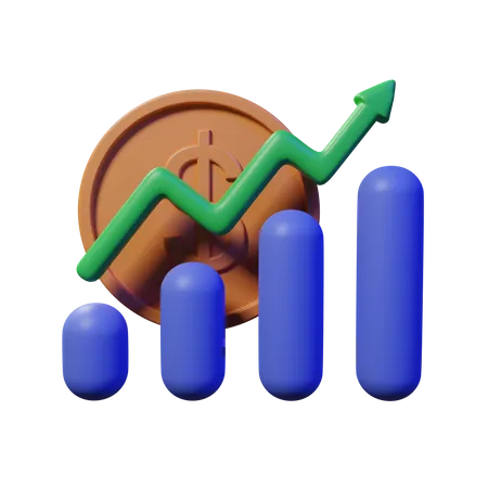 Beneficio financiero  3D Illustration