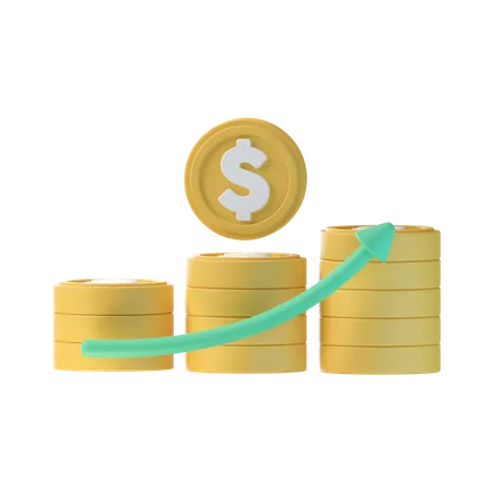 Beneficio financiero  3D Icon