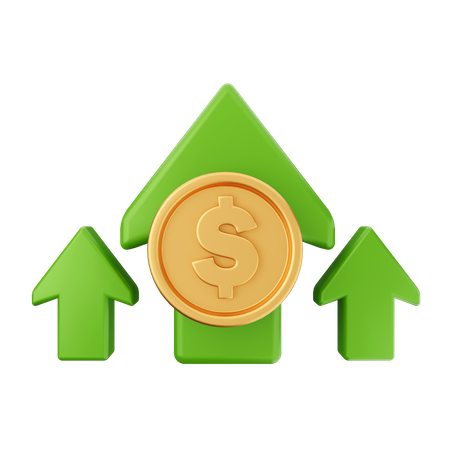 Beneficio financiero  3D Icon