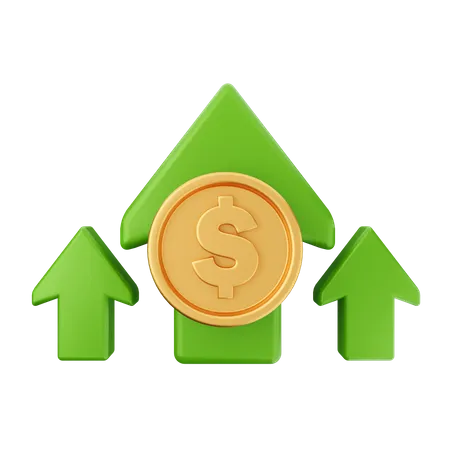 Beneficio financiero  3D Icon